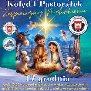 Plakat informacyjny Gminny Przegląd Kolęd i Pastorałek